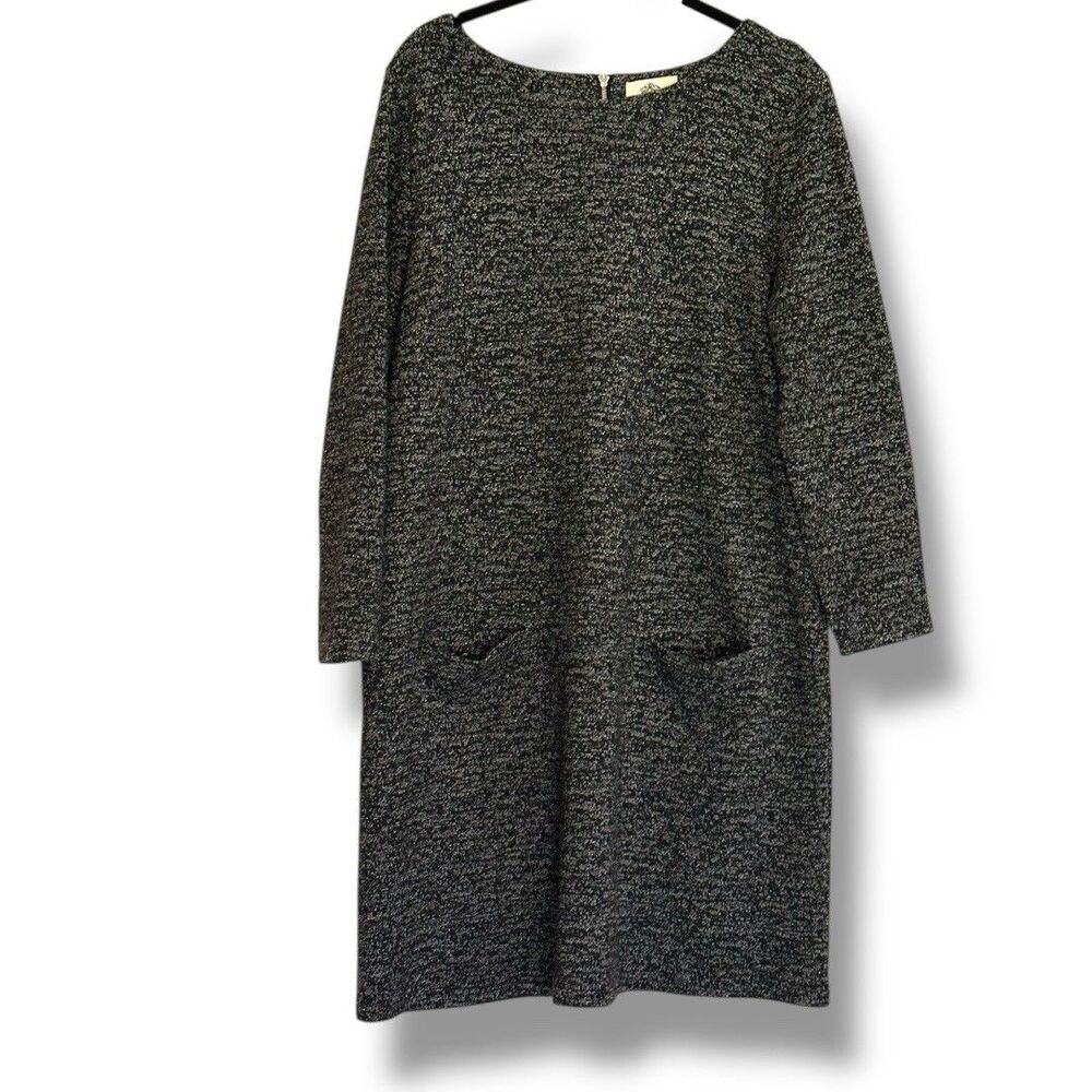 Anthropologie Lili’s Closet Piper Fleece Shift Dress Long Sleeve Black Large